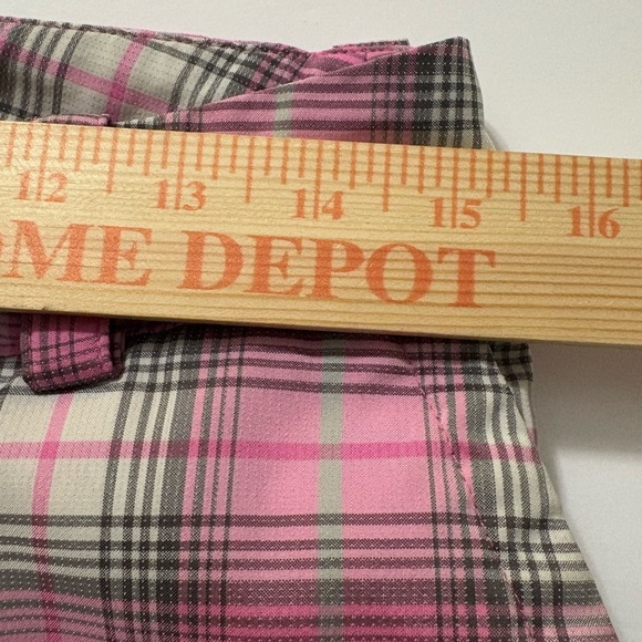 Nike Performance Tour Golf Pants. Vibrant Pink/Gray Plaid Straight Leg. Size 4 - Picture 9 of 14